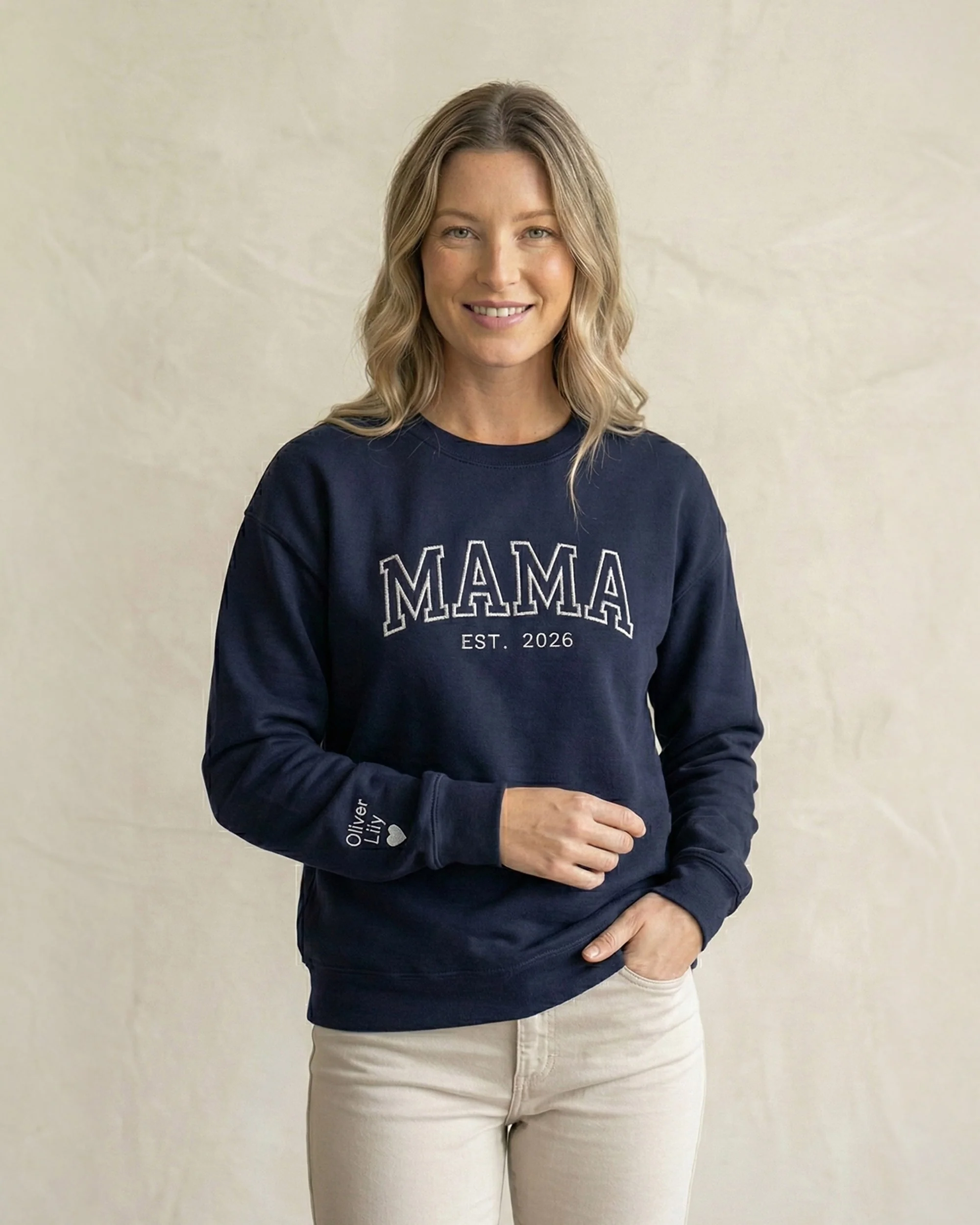 Classic Varsity Mama Embroidered Sweatshirt - Image 5