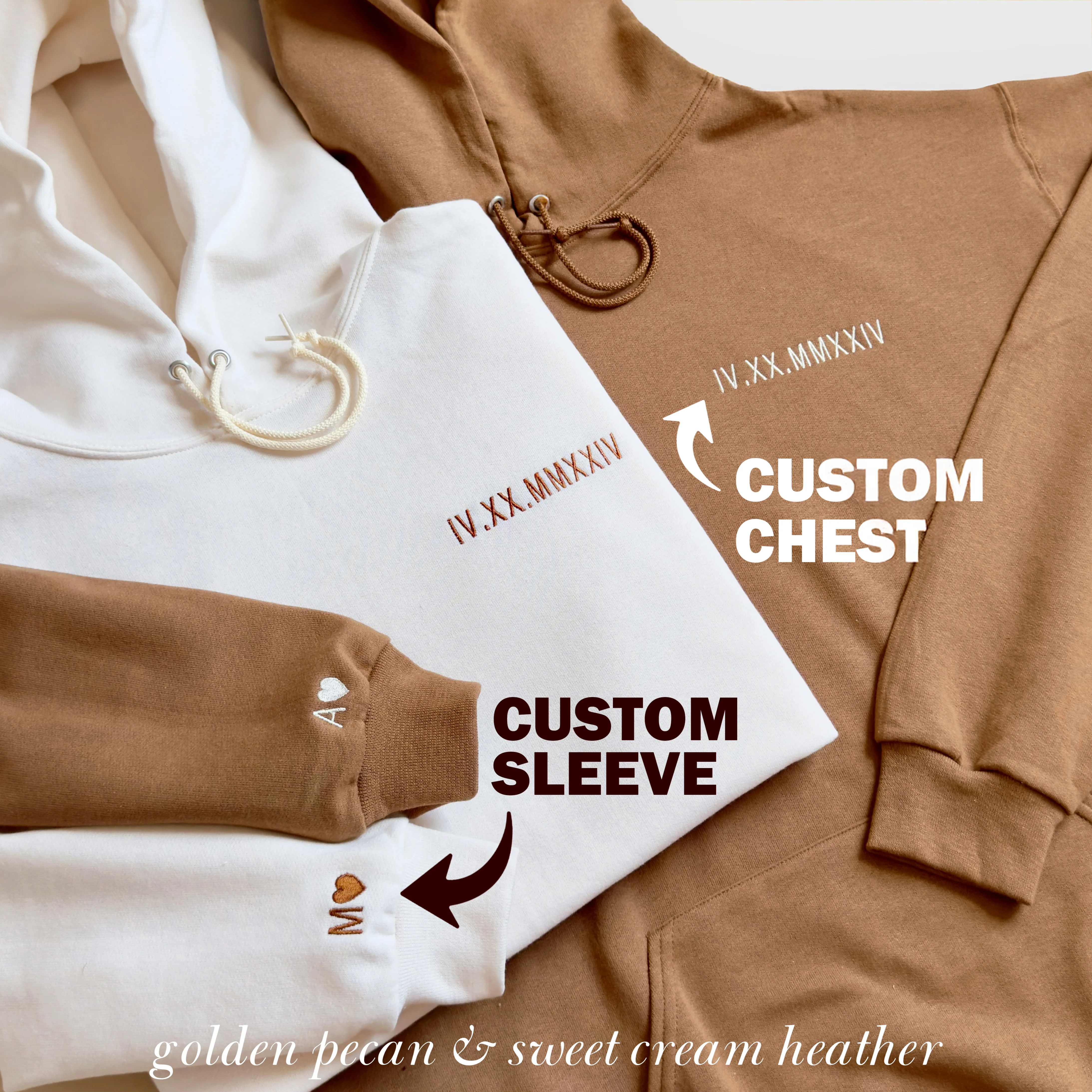 Custom Embroidered Roman Numeral Hoodie - Image 5