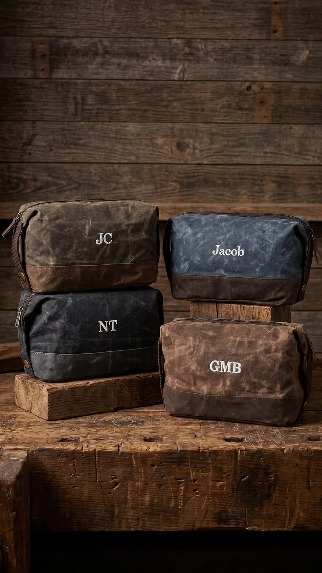 Waxed Dopp Kit | Groomsmen Travel Gift - Image 6