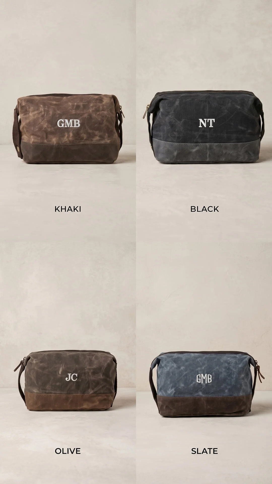 Waxed Dopp Kit | Groomsmen Travel Gift - Image 9