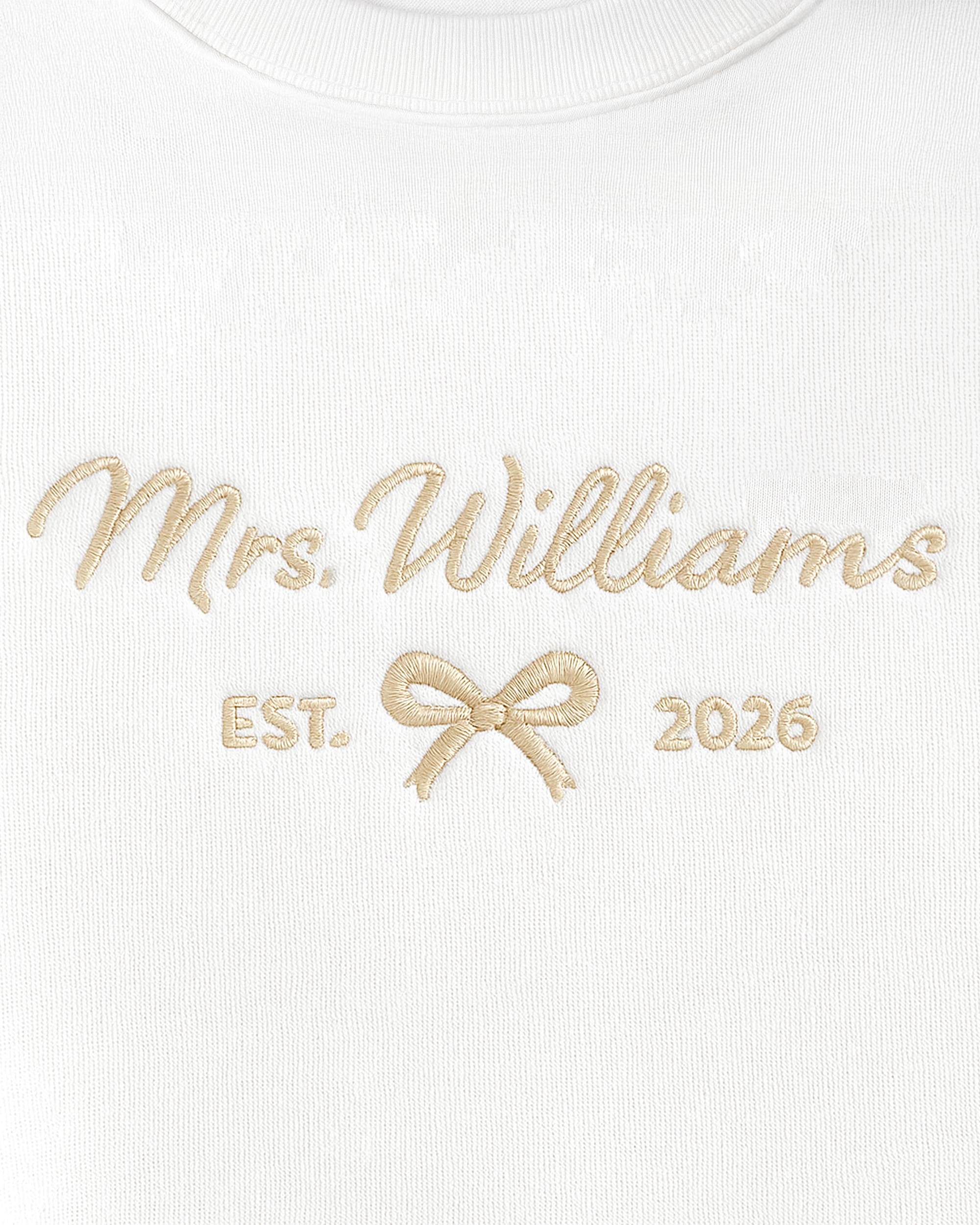 Custom Mrs. EST. Embroidered Sweatshirt - Image 3