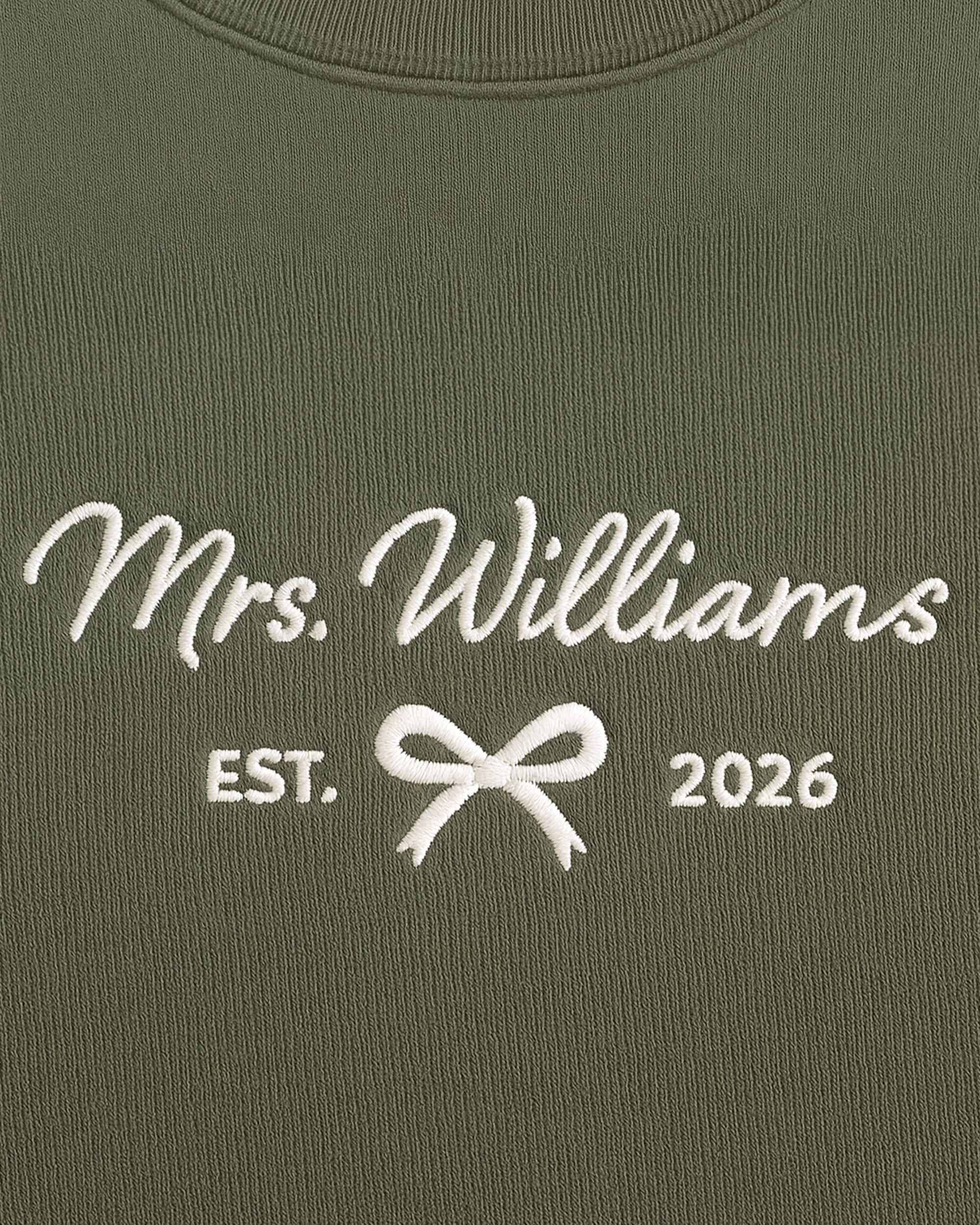 Custom Mrs. EST. Embroidered Sweatshirt - Image 4