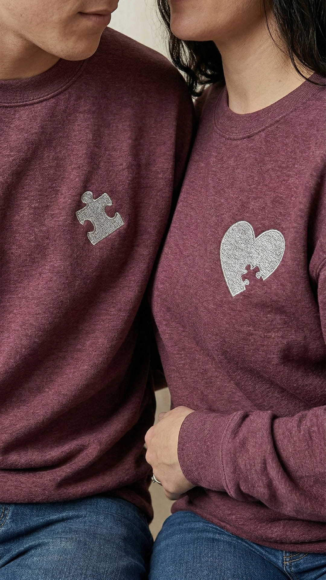 Family Puzzle Piece Embroidered Sweatshirt Bundle - Image 4