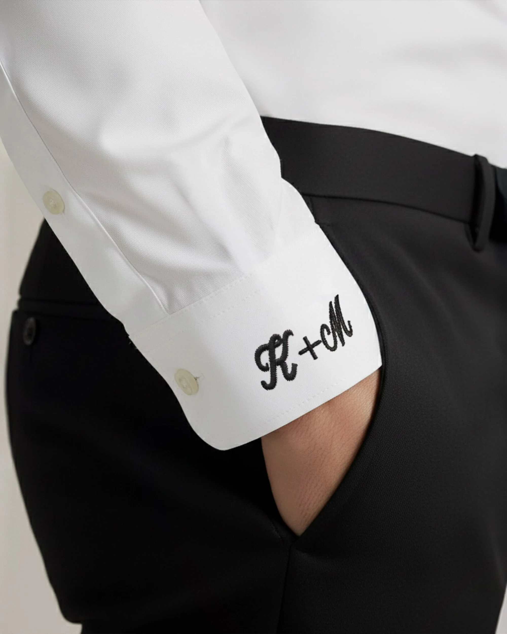 Initialed Cuff Stretch Woven Shirt - Image 4
