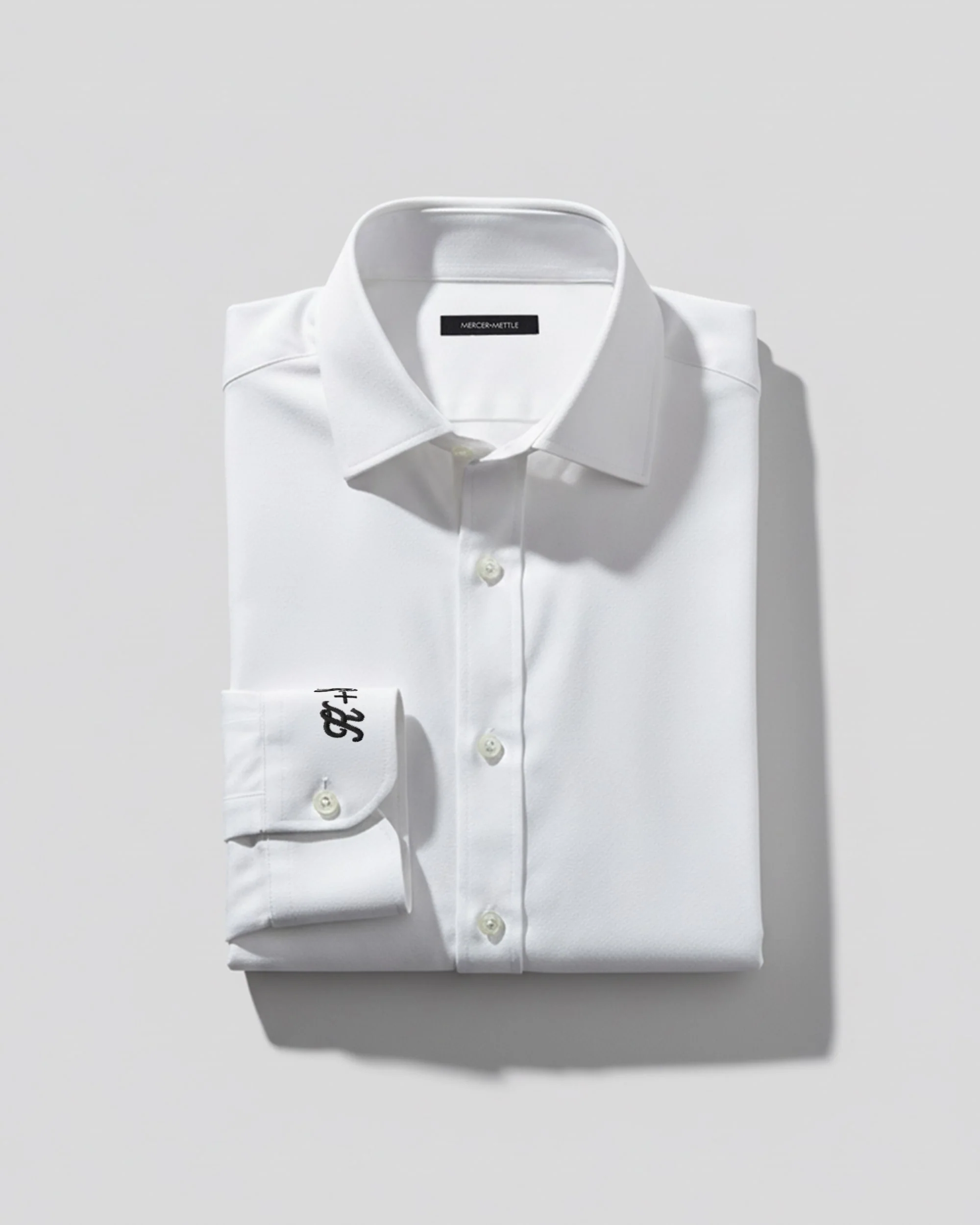 Initialed Cuff Stretch Woven Shirt - Image 8