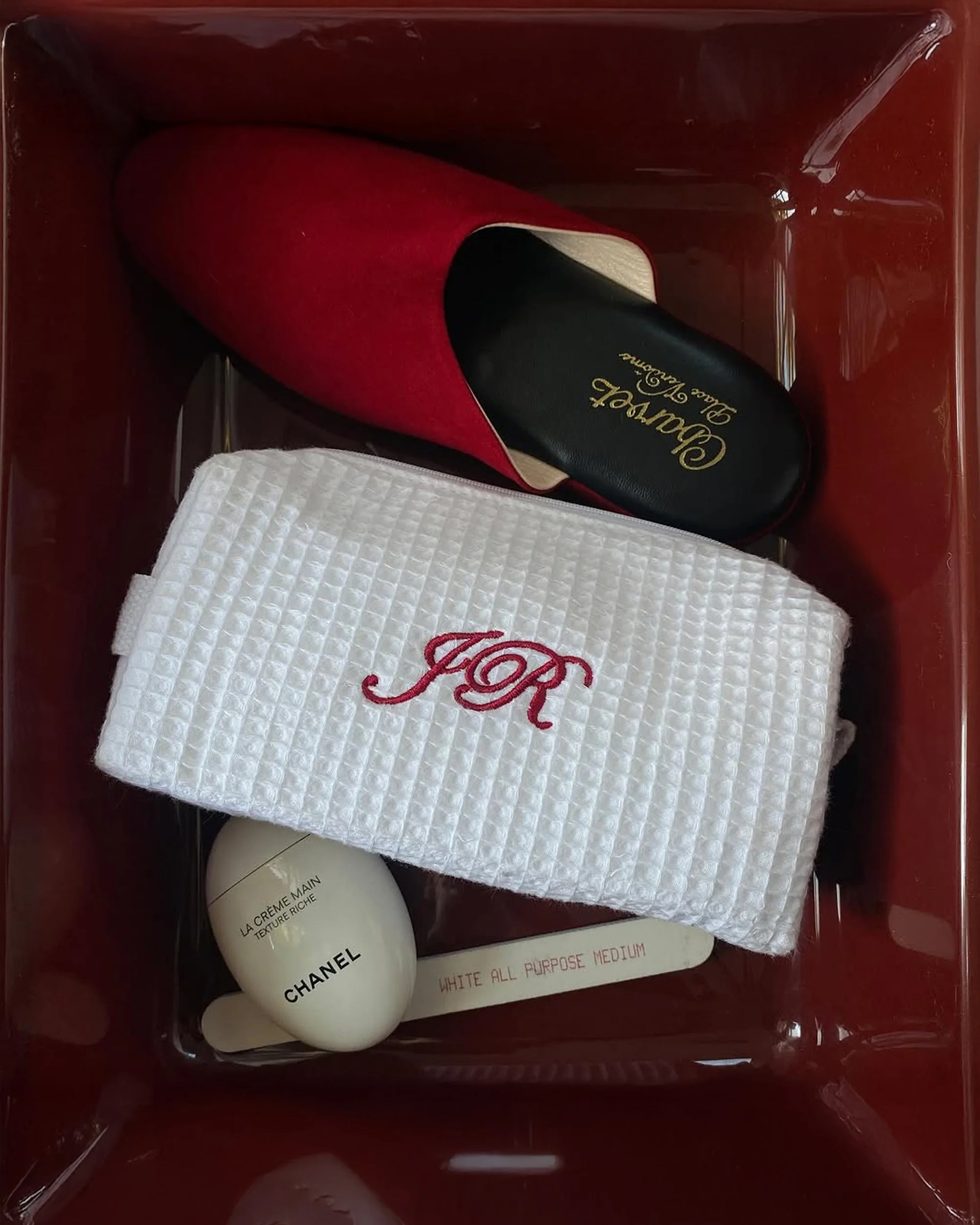 Monogram Waffle Cosmetic Bag - Image 5