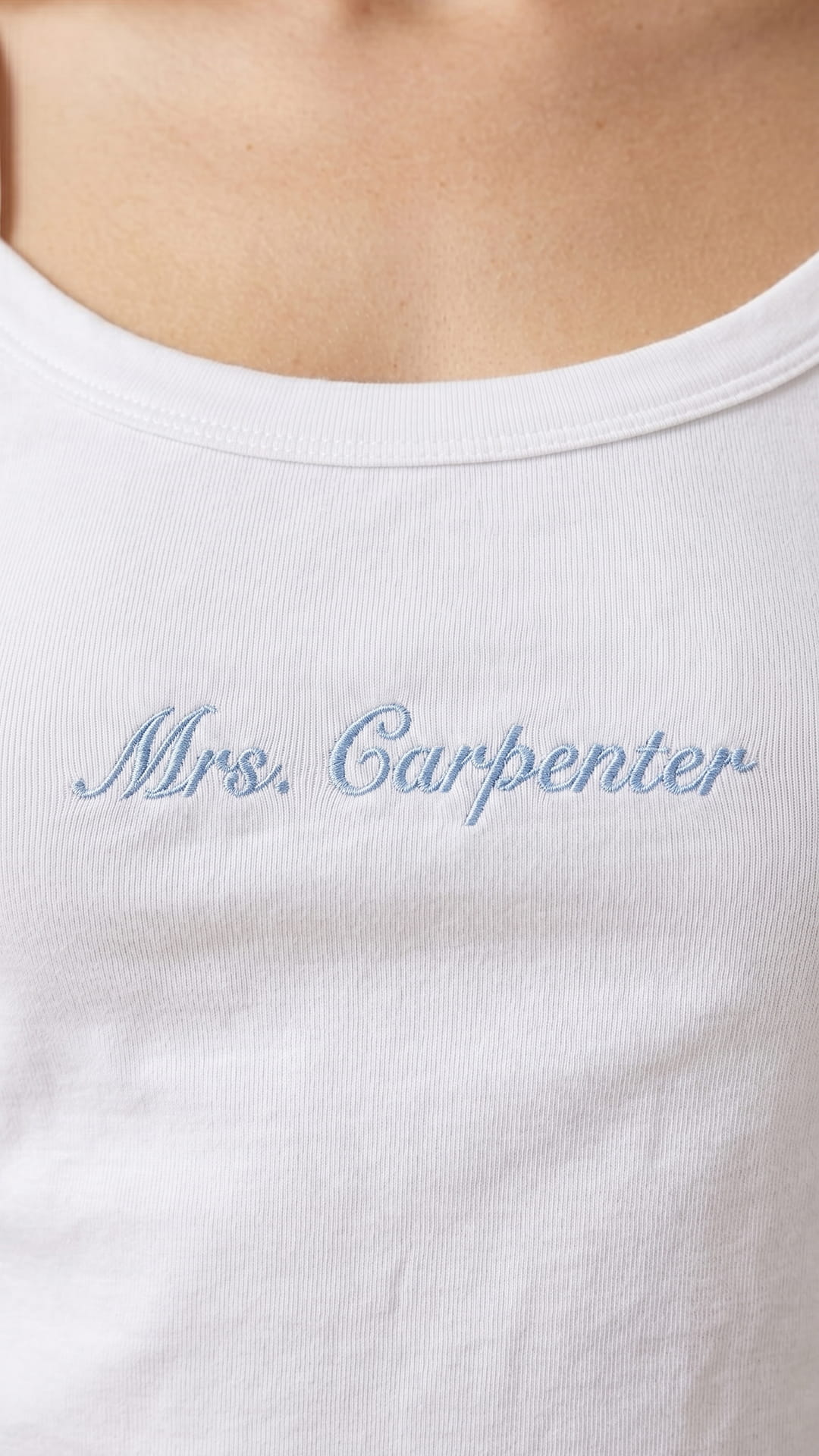 Mrs. Embroidered Micro Rib Tank | Custom Bridal Name Top - Image 3