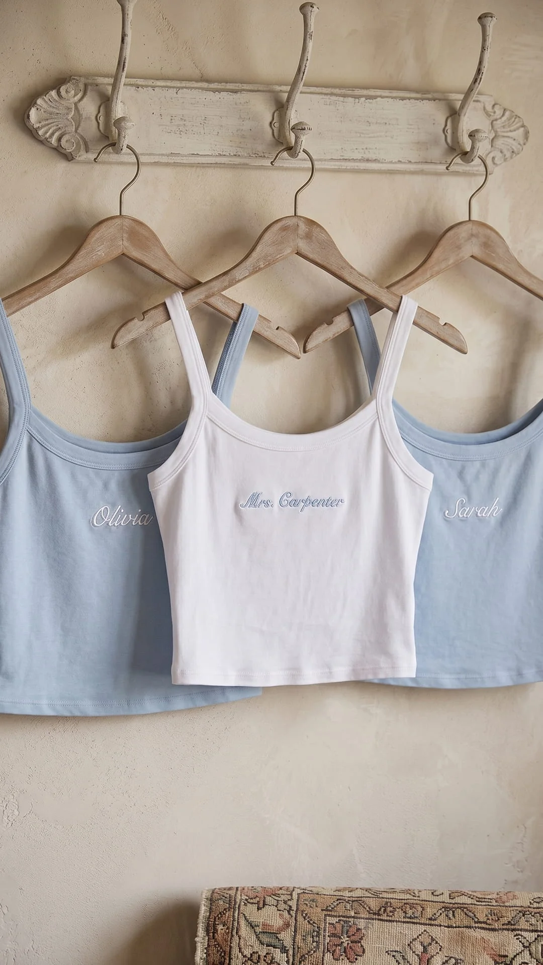 Mrs. Embroidered Micro Rib Tank | Custom Bridal Name Top - Image 4