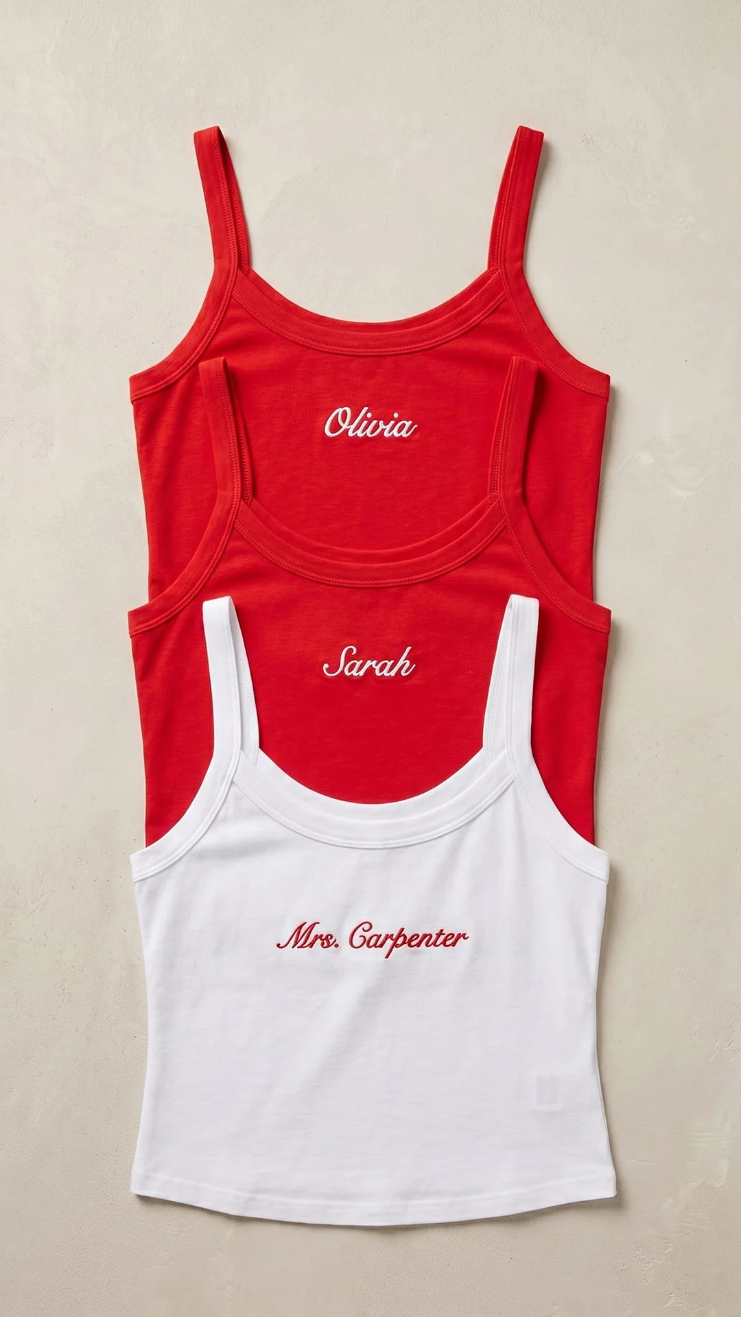 Mrs. Embroidered Micro Rib Tank | Custom Bridal Name Top - Image 6