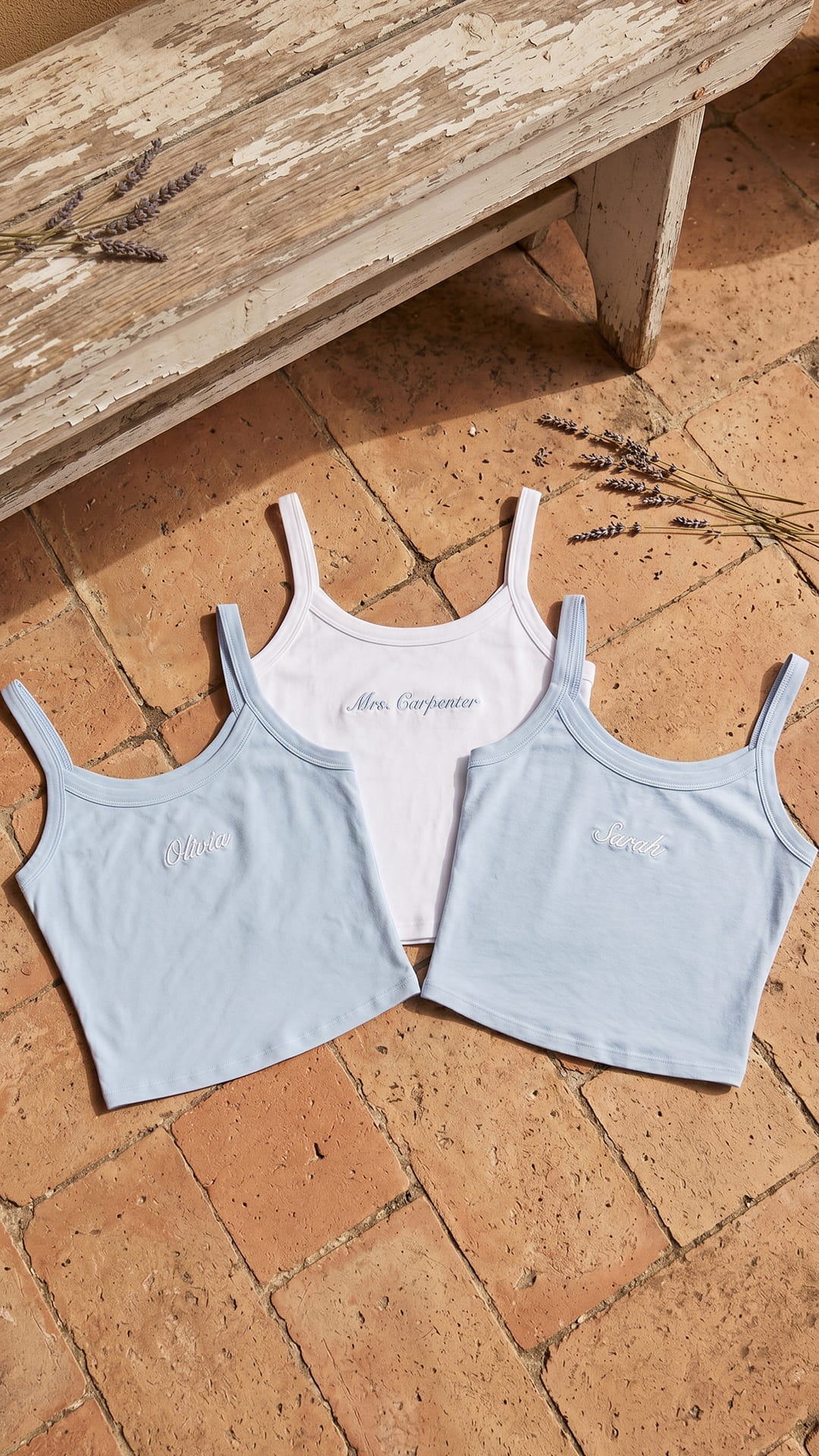 Mrs. Embroidered Micro Rib Tank | Custom Bridal Name Top - Image 9