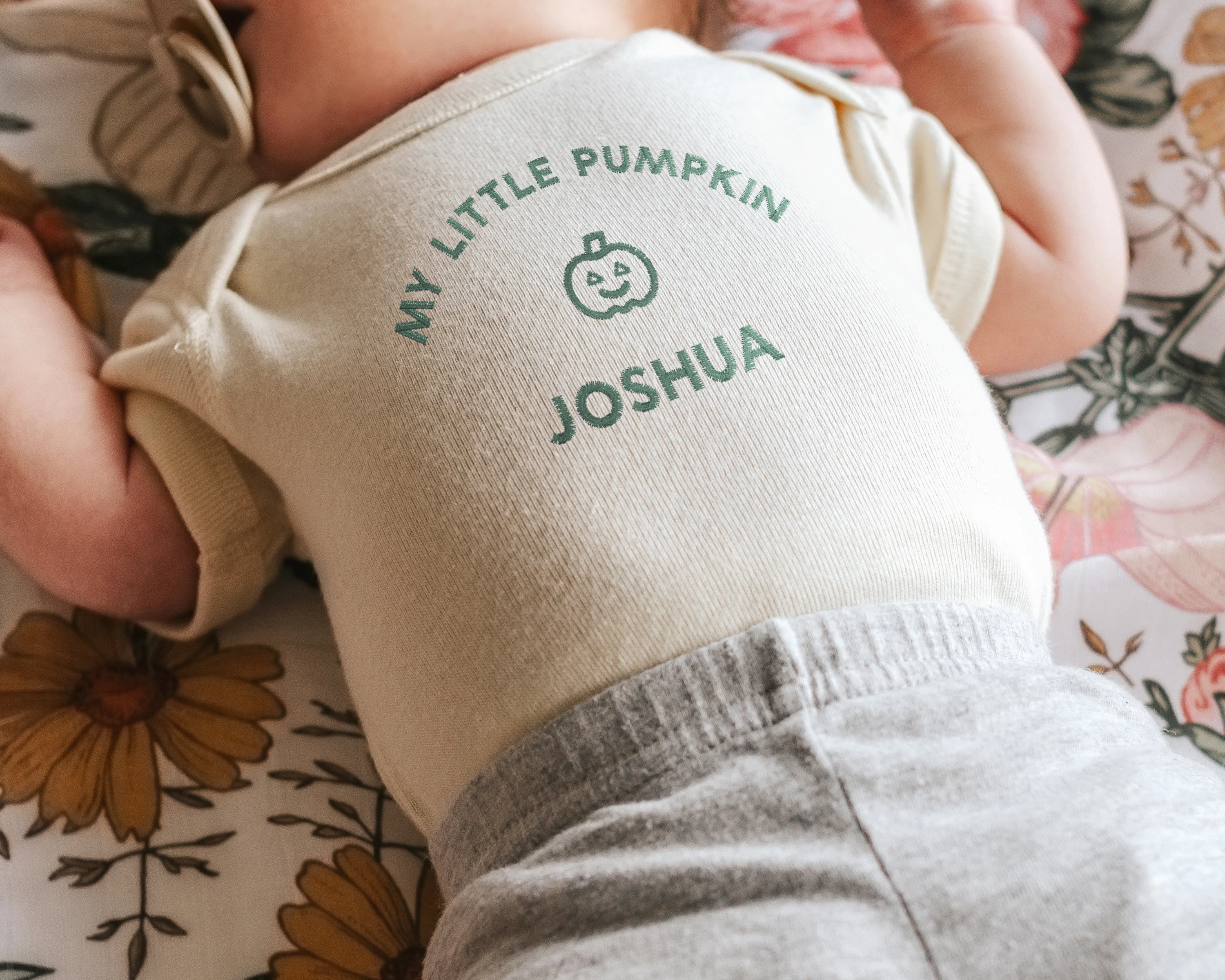 My Little Pumpkin Embroidered Bodysuit - Image 3