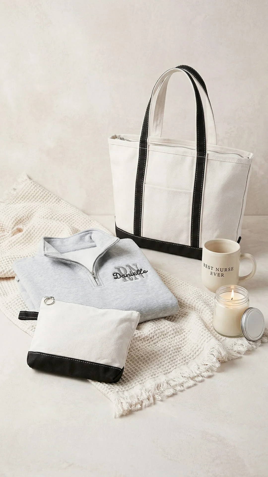 Custom Embroidered Nurse Gift Box | Custom Embroidered Quarter-Zip - Image 6