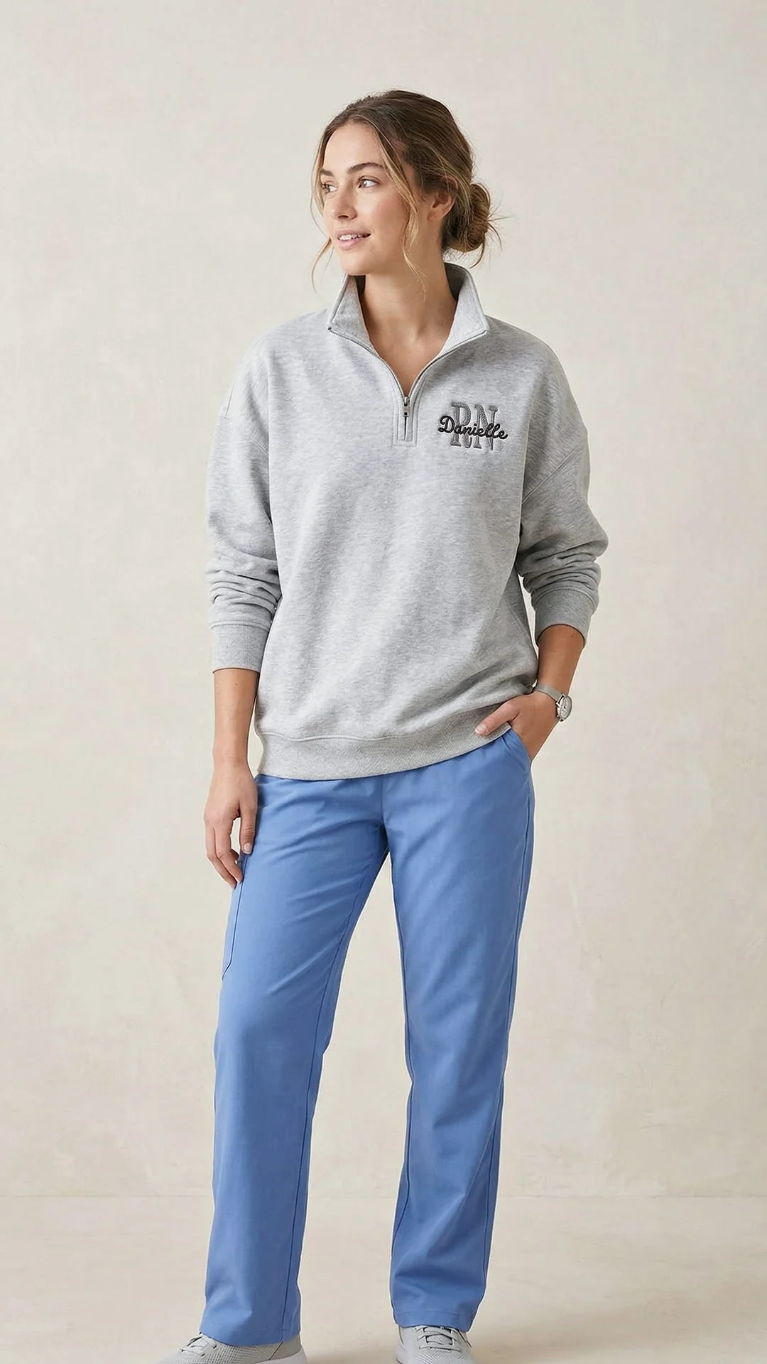 Custom Embroidered Nurse Gift Box | Custom Embroidered Quarter-Zip - Image 4