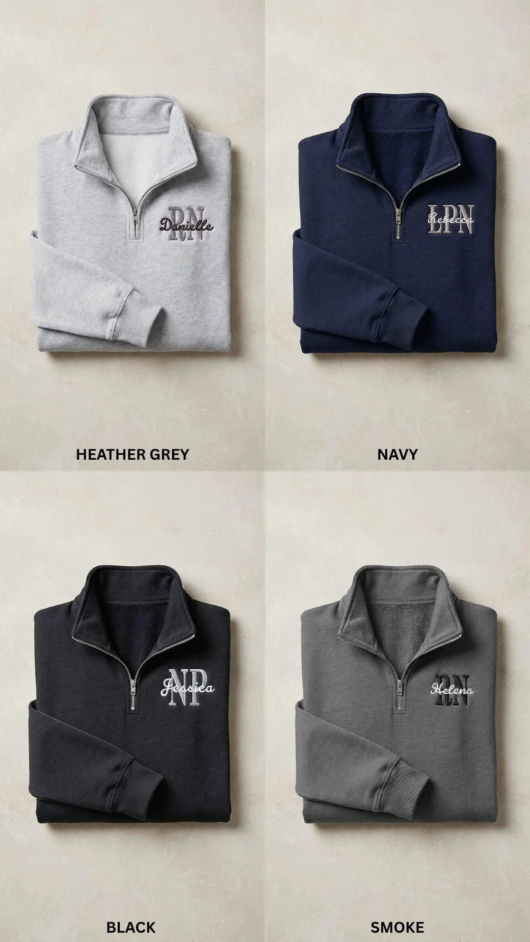 Custom Embroidered Nurse Gift Box | Custom Embroidered Quarter-Zip - Image 14