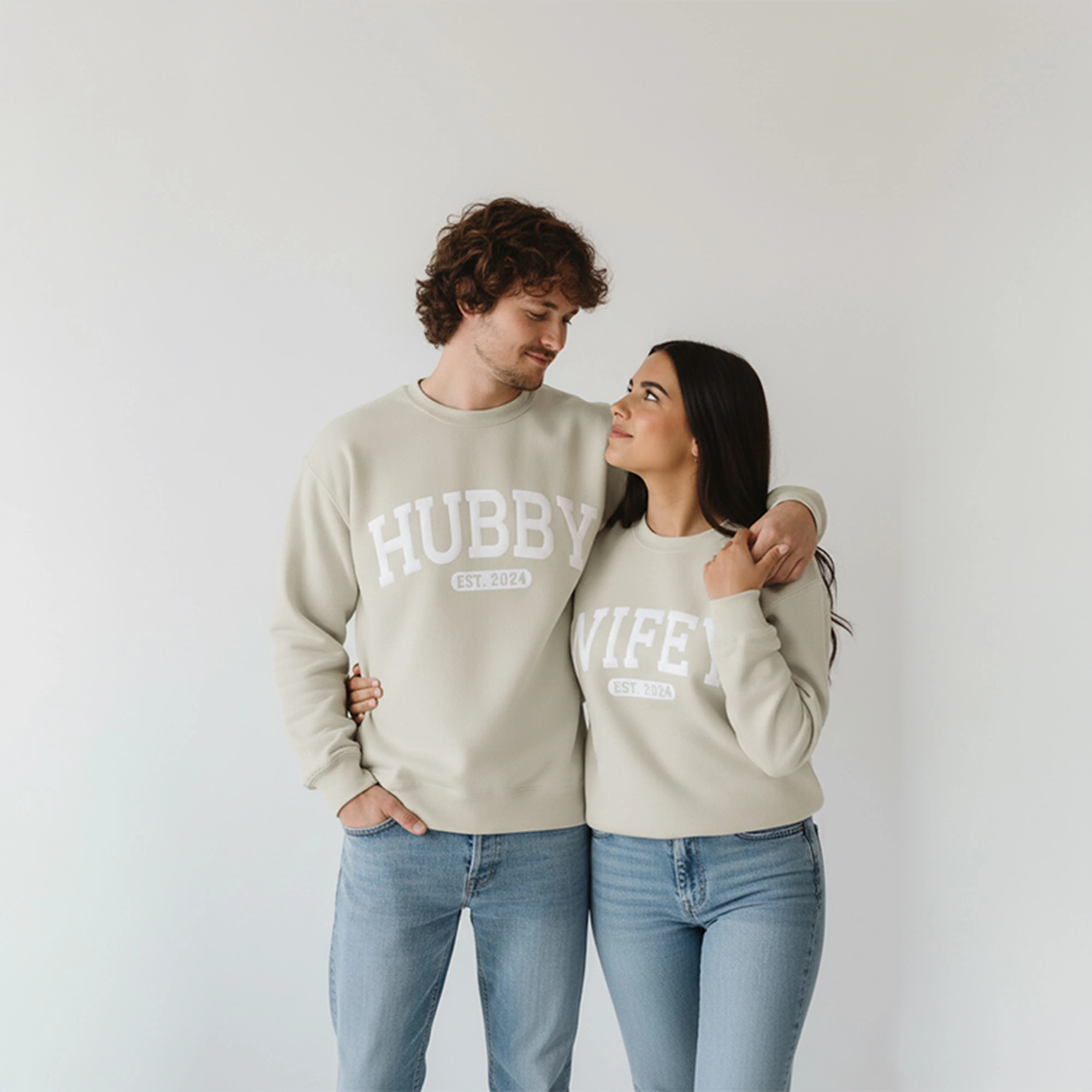 Personalized Wifey Embossed Sweatshirt - Image 5