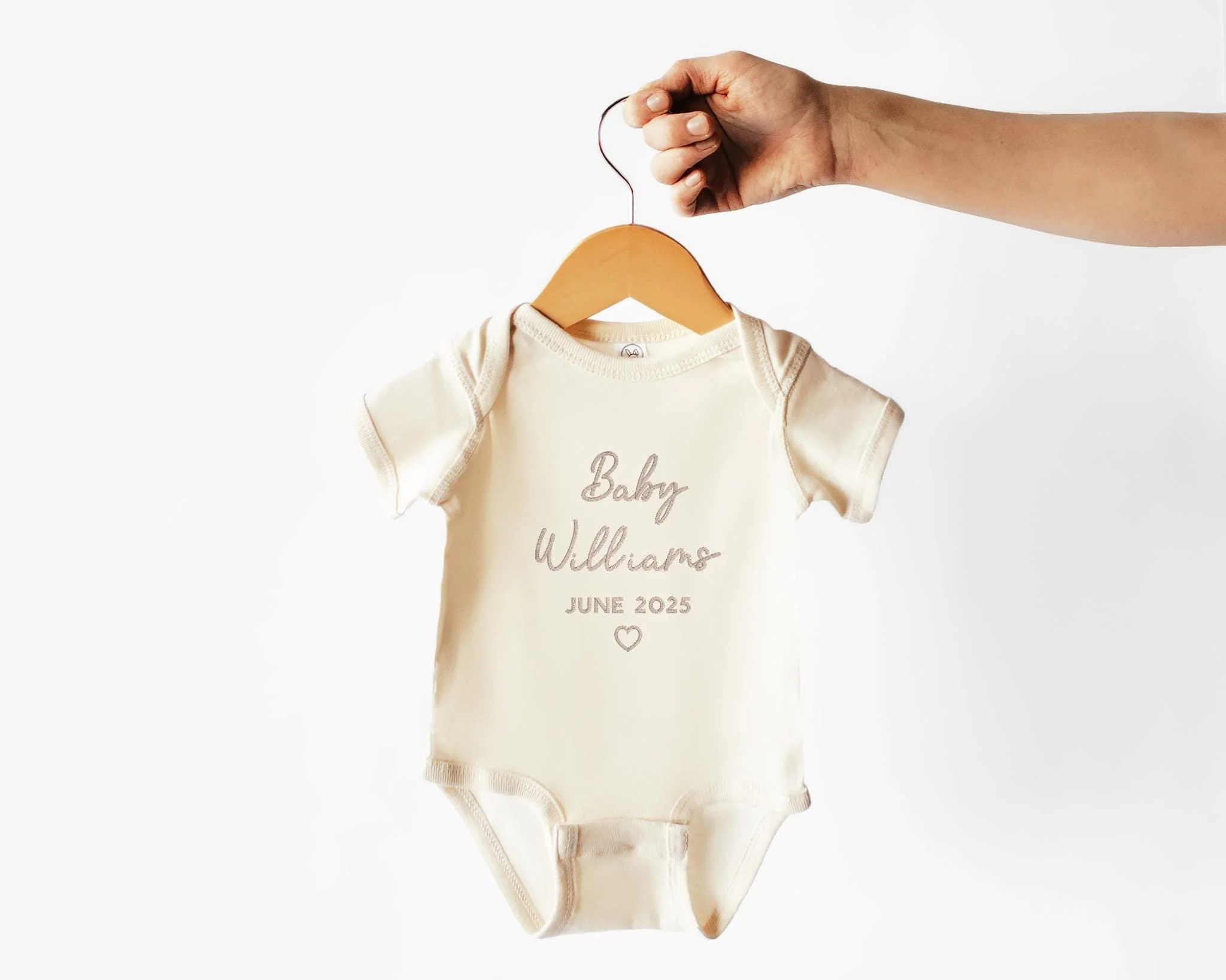 Pregnancy Announcement Embroidered Bodysuit - Image 6