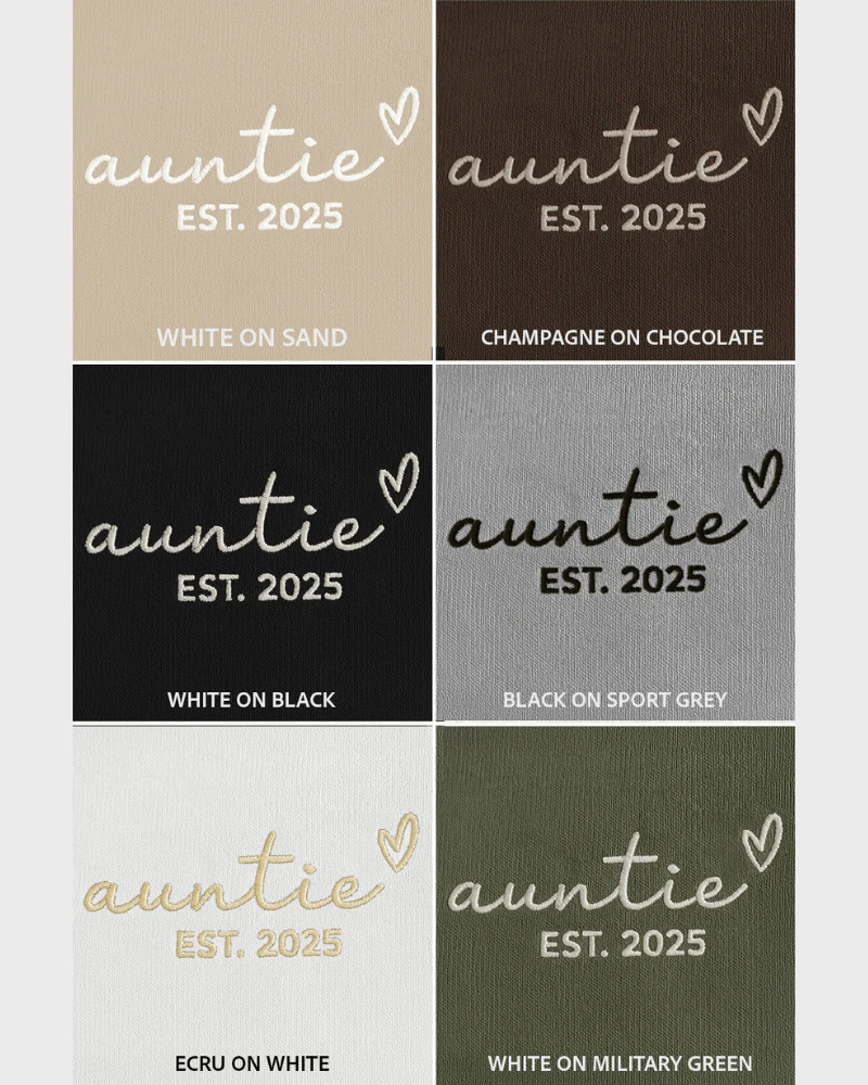 Script Auntie Embroidered Sweatshirt - Image 10