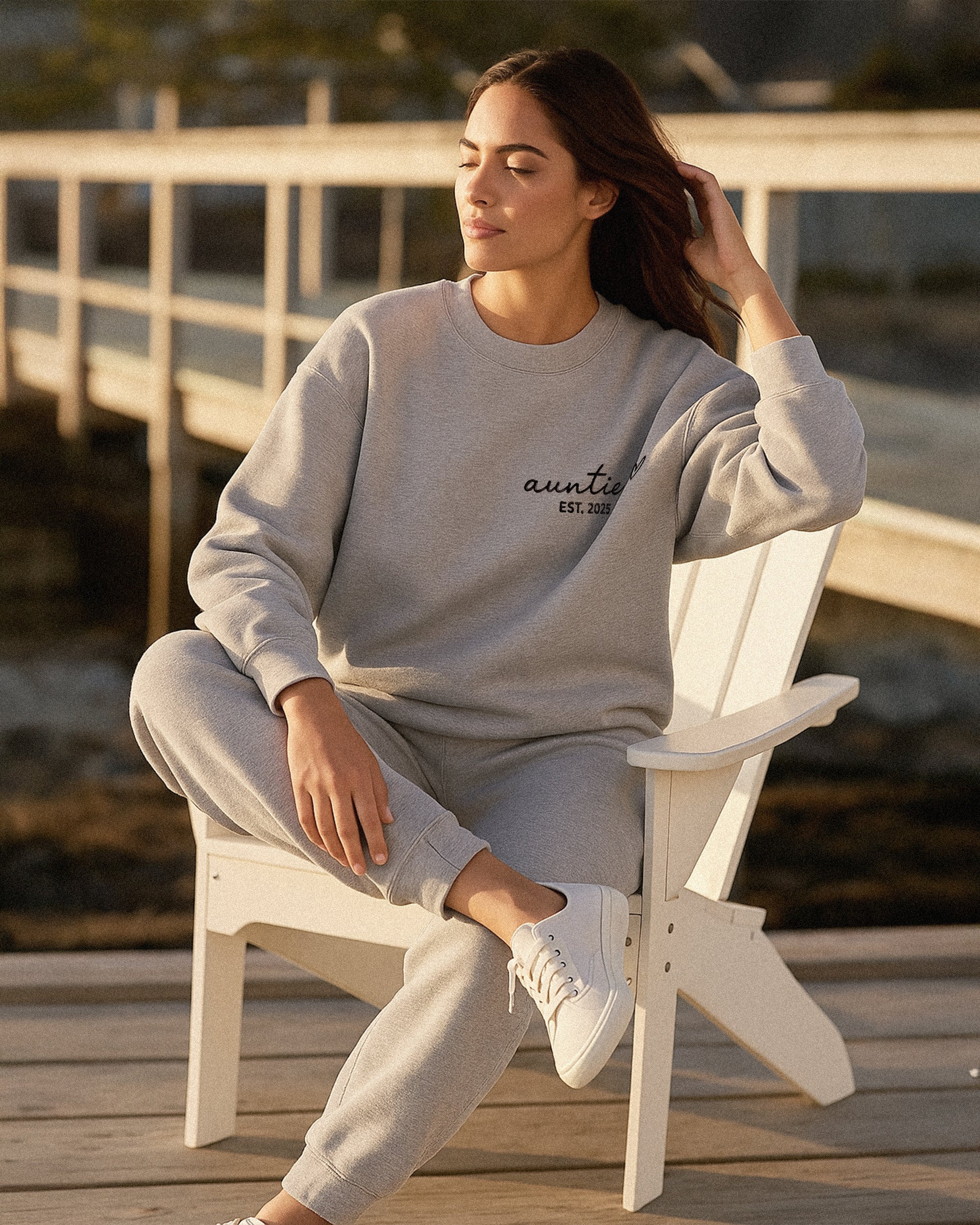 Script Auntie Embroidered Sweatshirt - Image 5