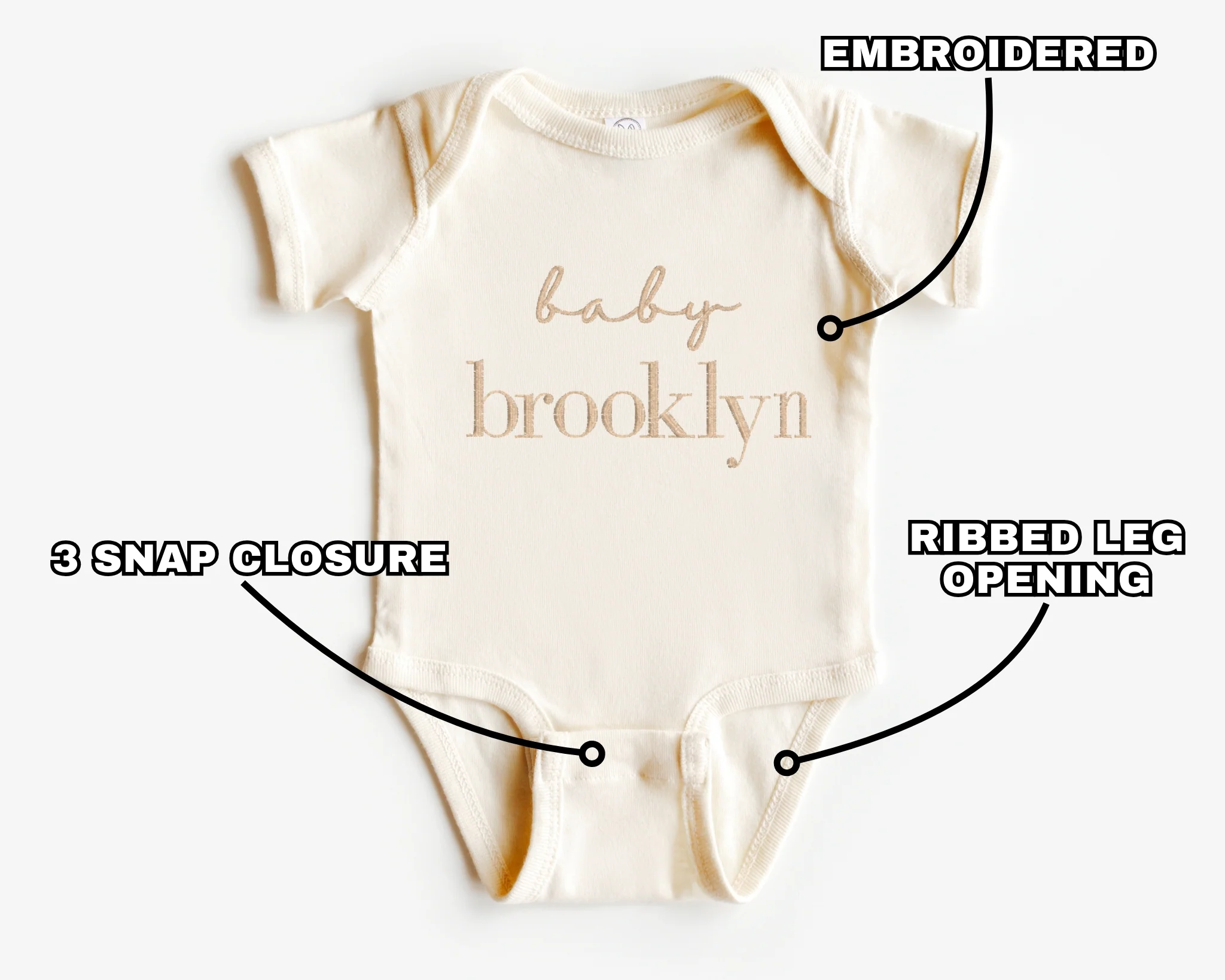 Script & Serif Embroidered Bodysuit - Image 8