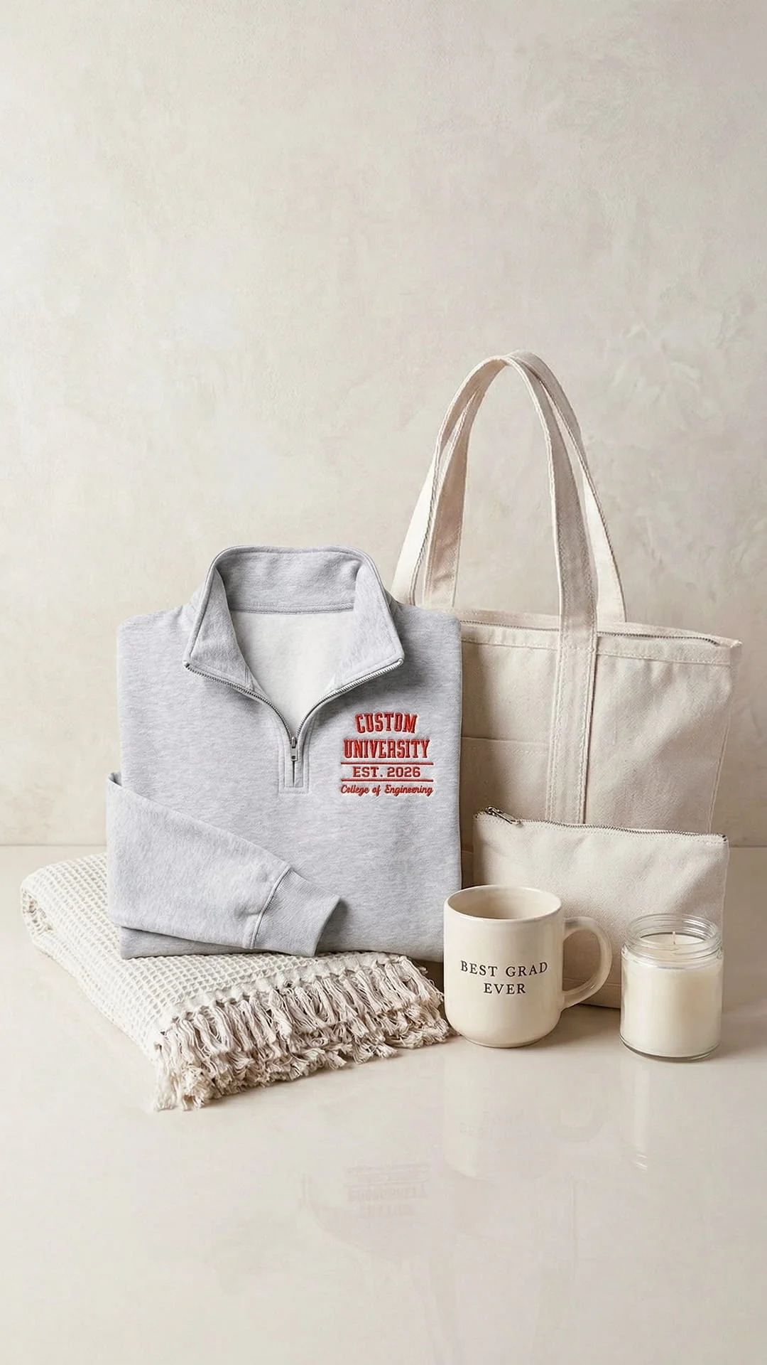 New Student & Grad Gift Box | Custom Embroidered Quarter-Zip Set - Image 9