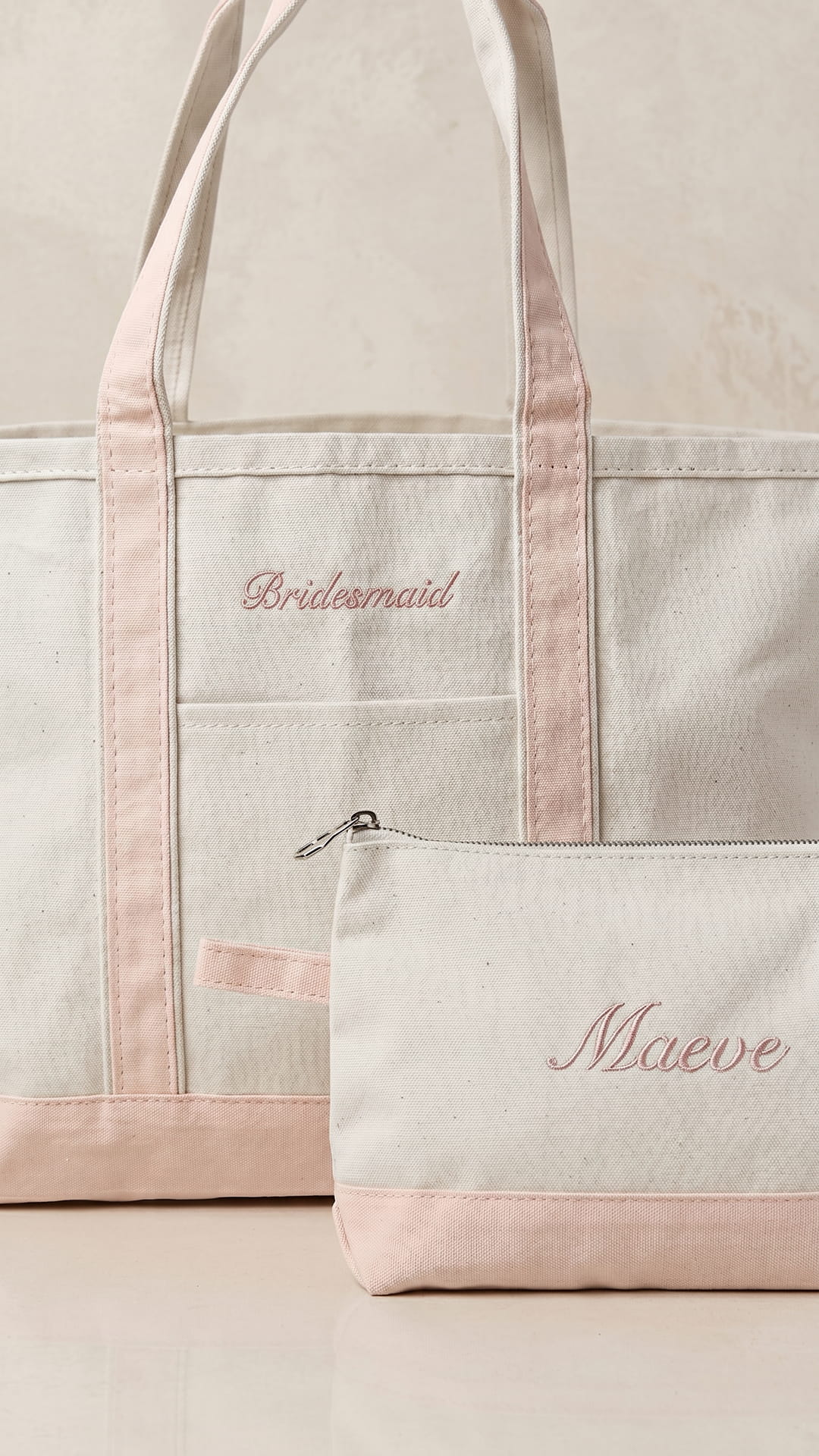 The Bridal Party Gift Set | Embroidered Tote & Personalized Makeup Bag - Image 8