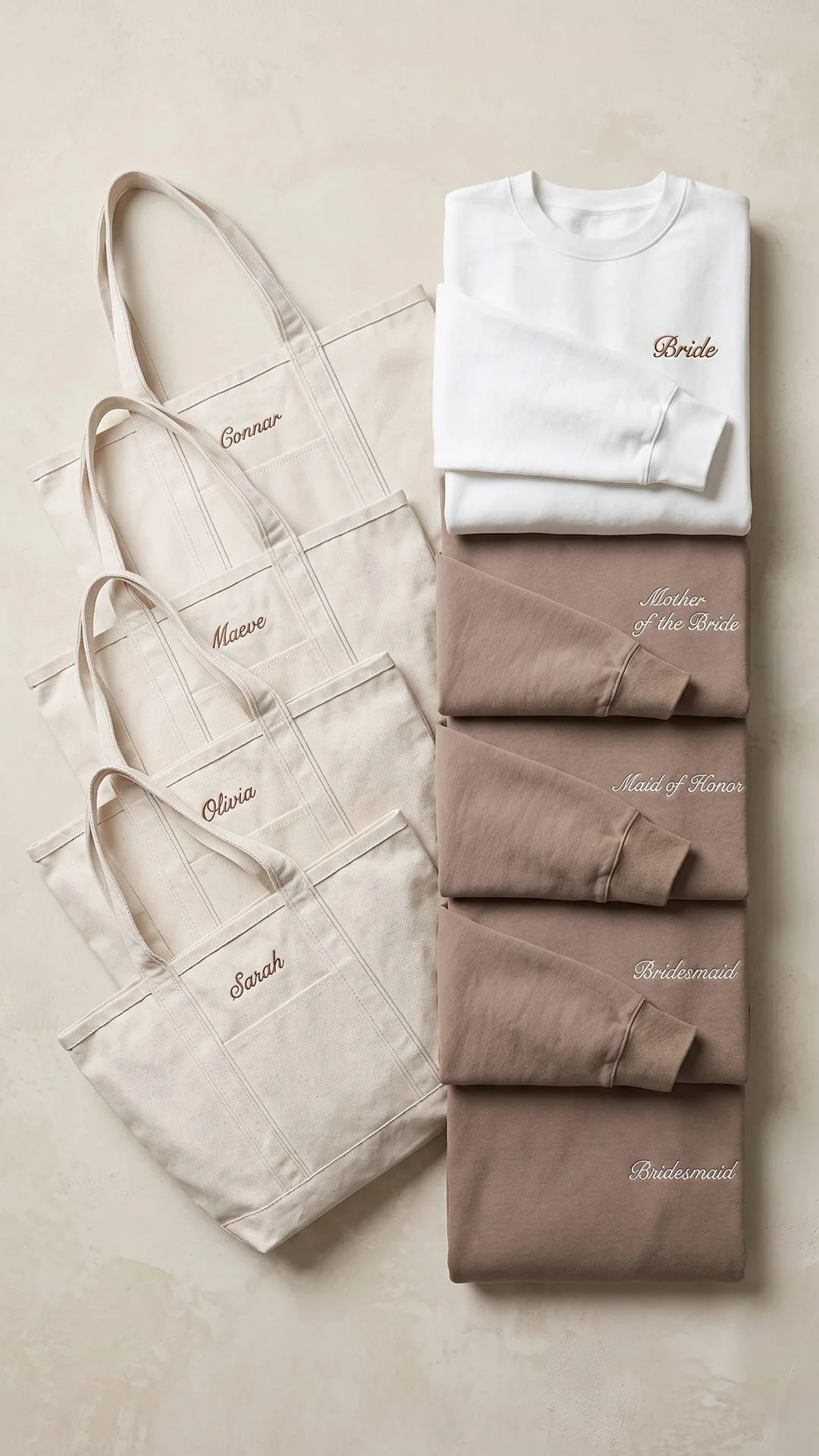 The Bridal Party Gift Set | Script Embroidered Sweatshirt & Personalized Tote - Image 12