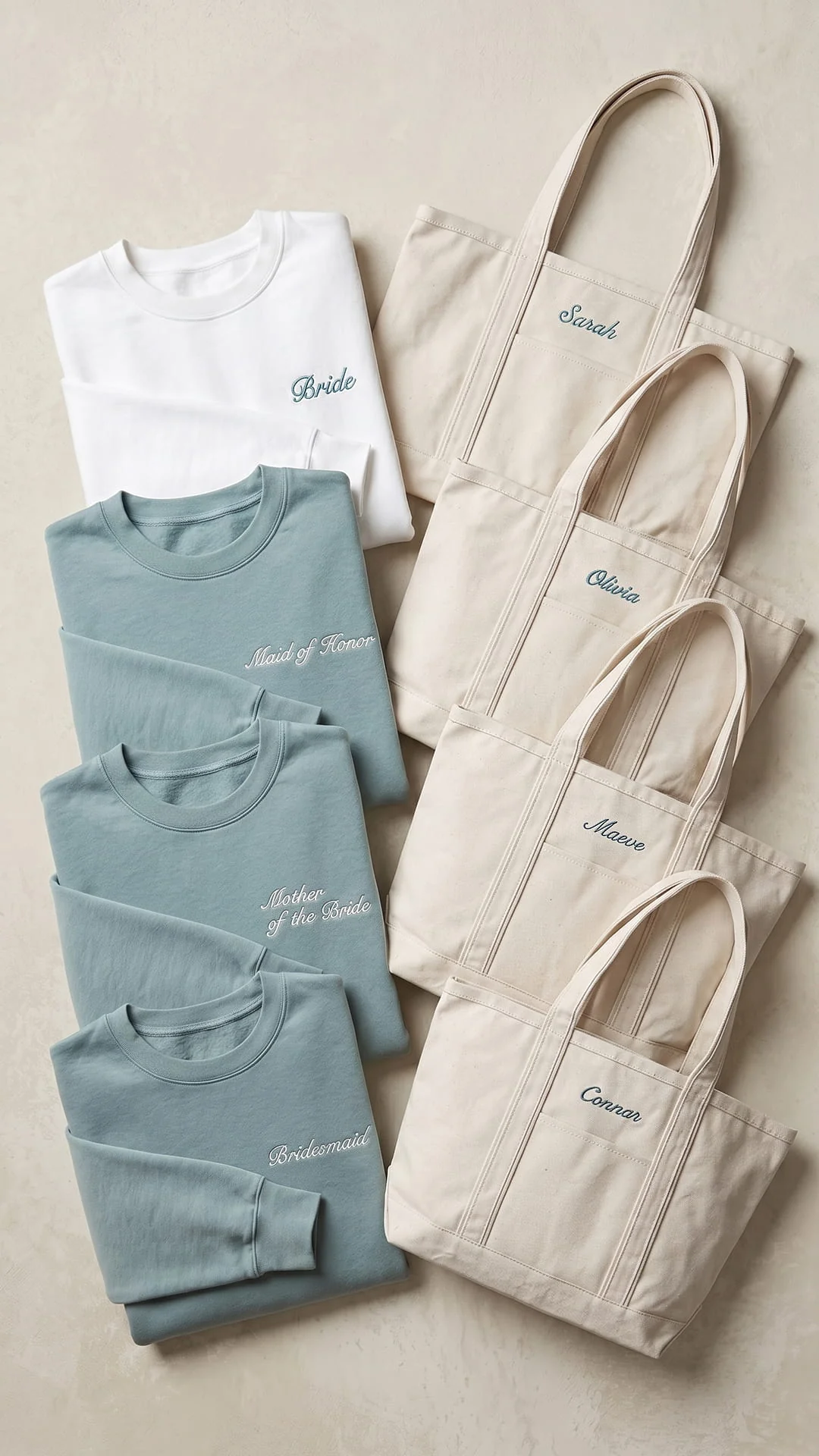 The Bridal Party Gift Set | Script Embroidered Sweatshirt & Personalized Tote - Image 6