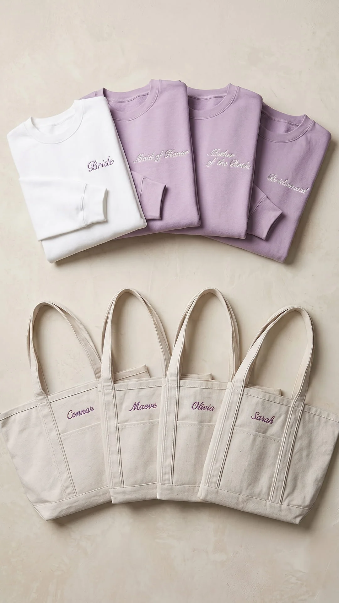 The Bridal Party Gift Set | Script Embroidered Sweatshirt & Personalized Tote - Image 7