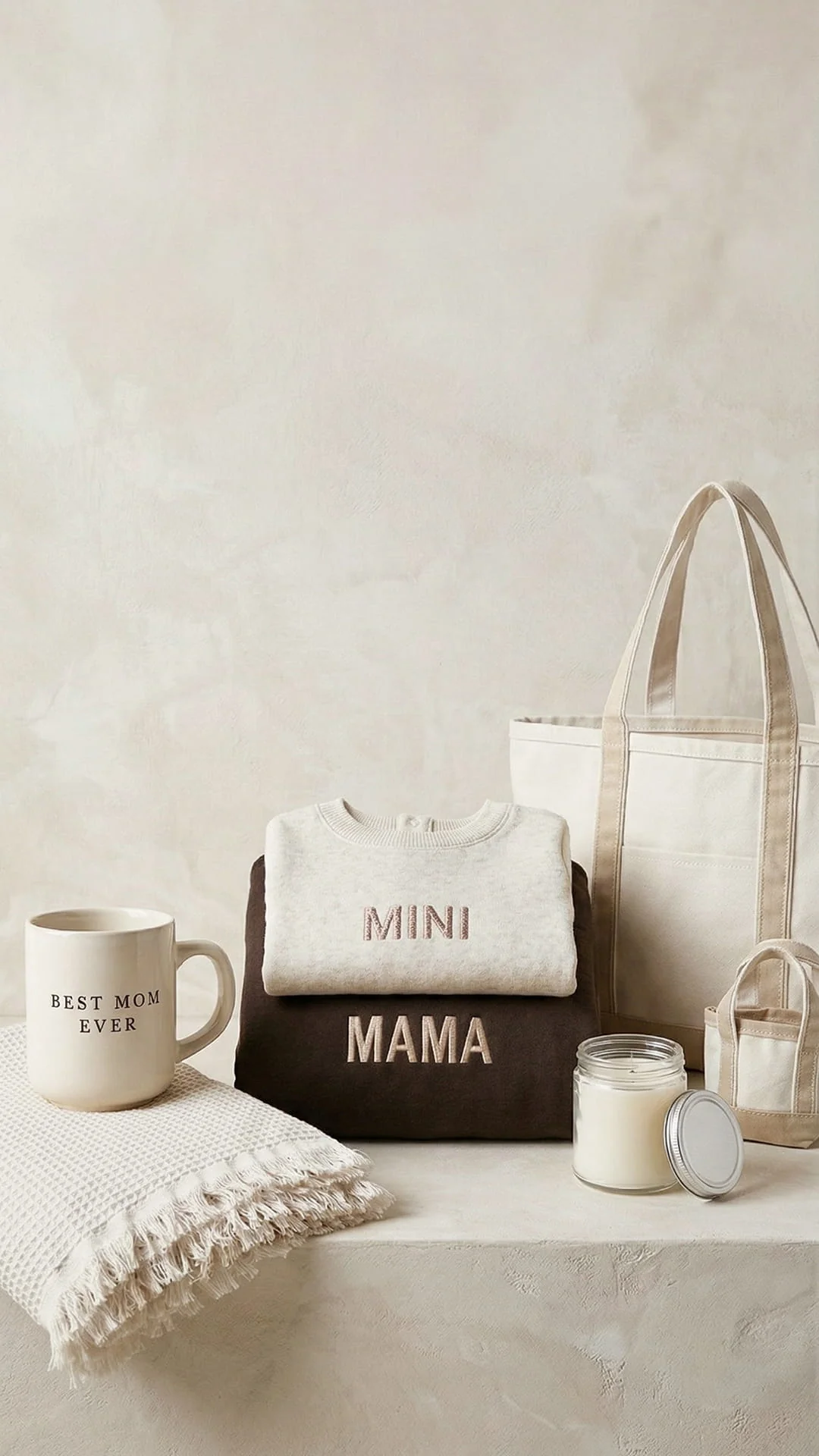 The Matching Mama & Mini Keepsake Box | Embroidered Sweatshirts & Matching Totes, Waffle Blanket, Mug, and Candle - Image 13