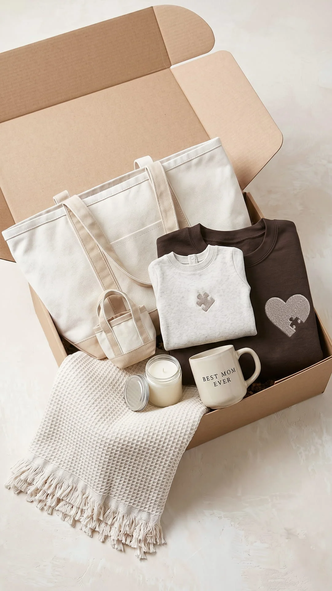 The Puzzle Piece Mama & Mini Keepsake Box | Matching Embroidered Mother & Child Gift Set - Image 10