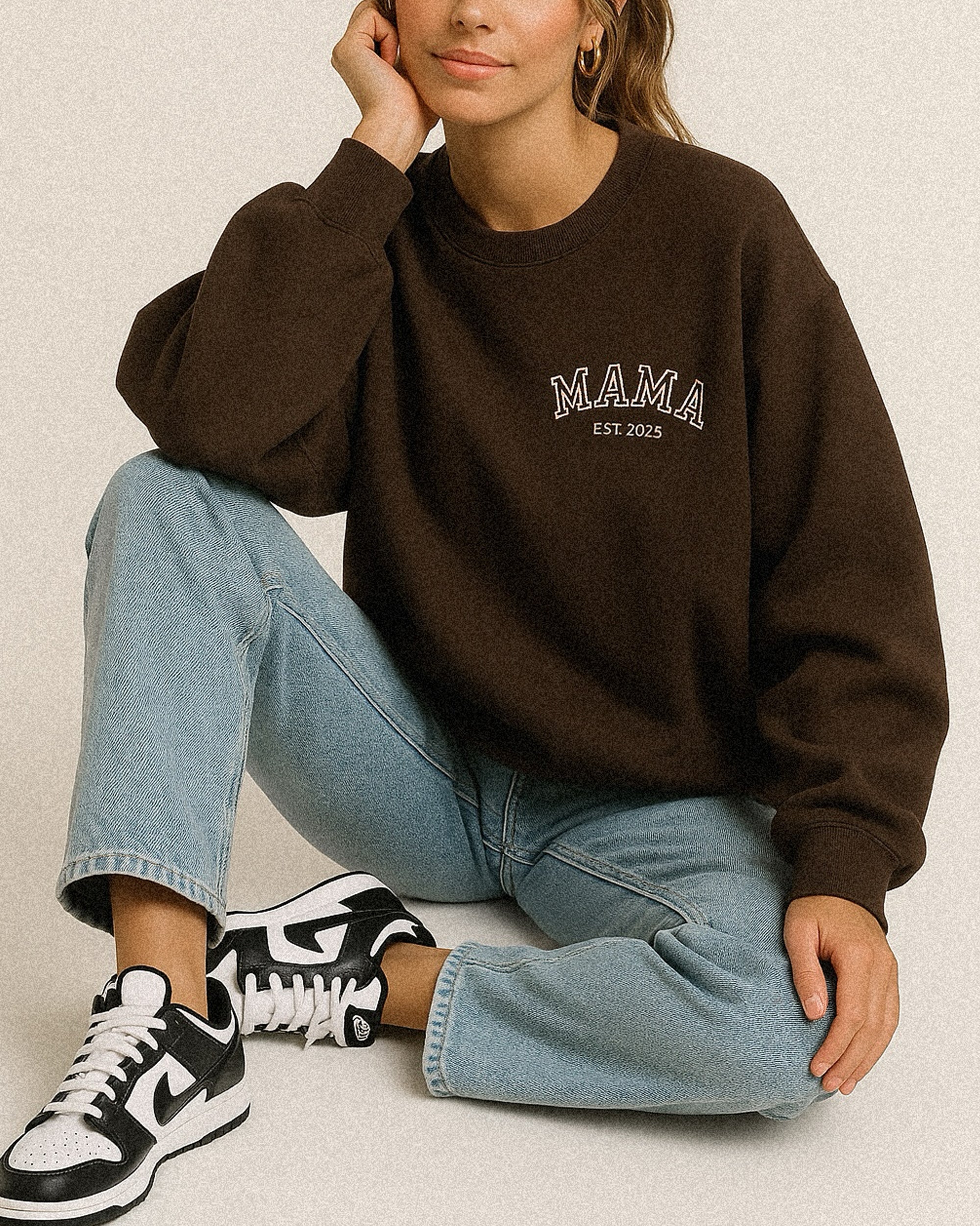 Varsity Mama Accent Embroidered Sweatshirt - Image 4