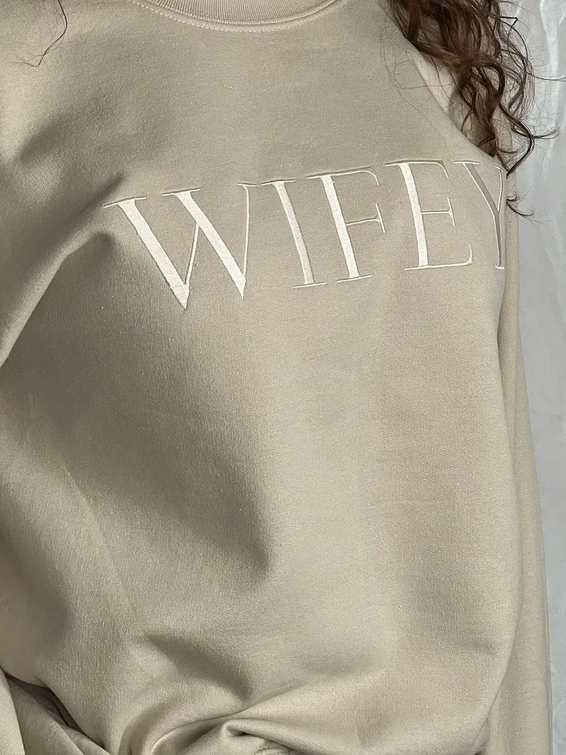 Wifey Hubby Embroidered Sweatshirt - Image 3